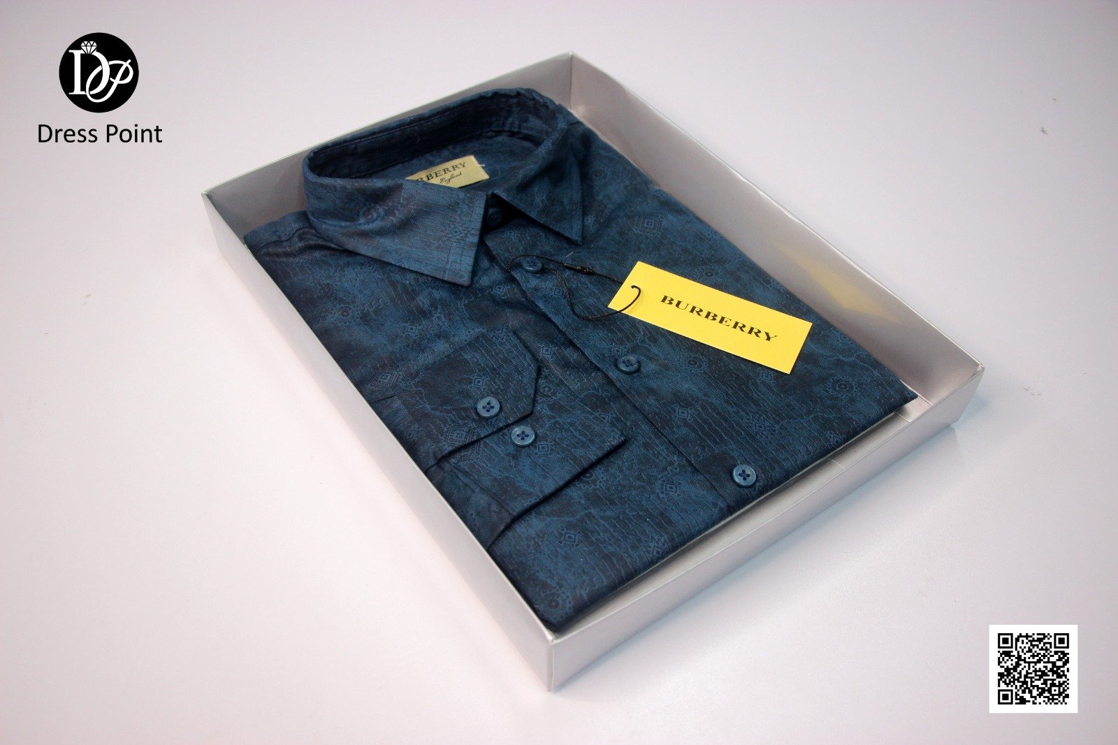 Men's Geometric Medallion Print Shirt - Teal Blue - Image 2